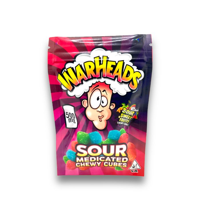 War Heads Sour Chewy Cubes 500MG