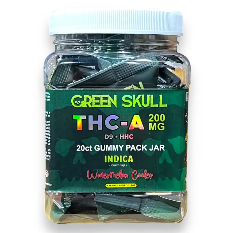 GREEN SKULL SINGLE PACK 200 MG THC