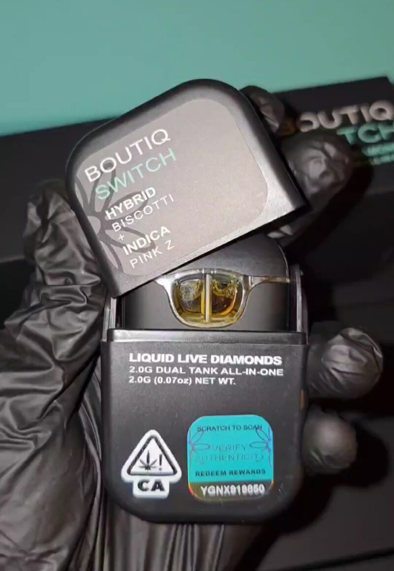 Boutiq Switch Diamonds Vape Carts | 2g Liquid Live Double Strains