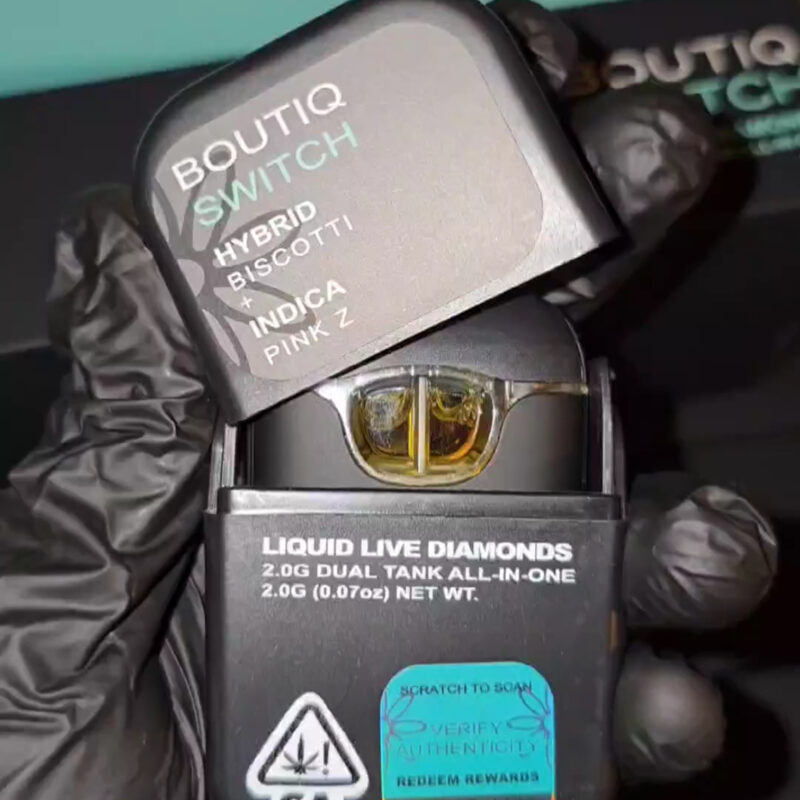 Boutiq Switch Diamonds Vape Carts | 2g Liquid Live Double Strains